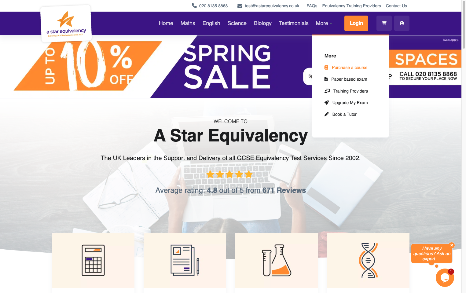 Select 'Purchase a course'